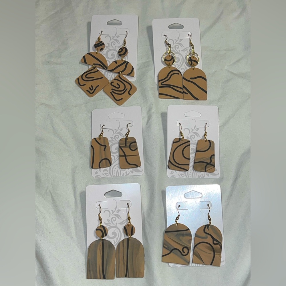 Handmade clay earrings